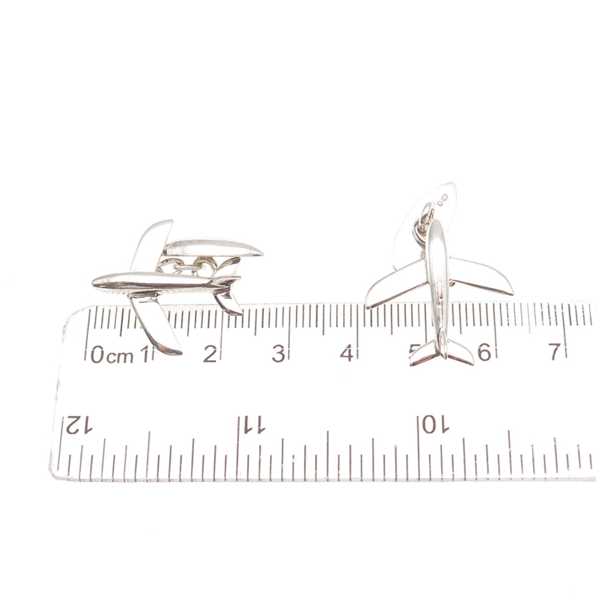 925 Sterling Silver Vintage 1989 SJL London Airplane Cufflinks