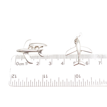 925 Sterling Silver Vintage 1989 SJL London Airplane Cufflinks