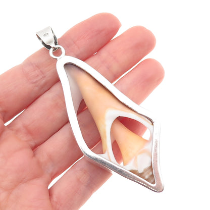 950 Silver Vintage Seashell Large Pendant