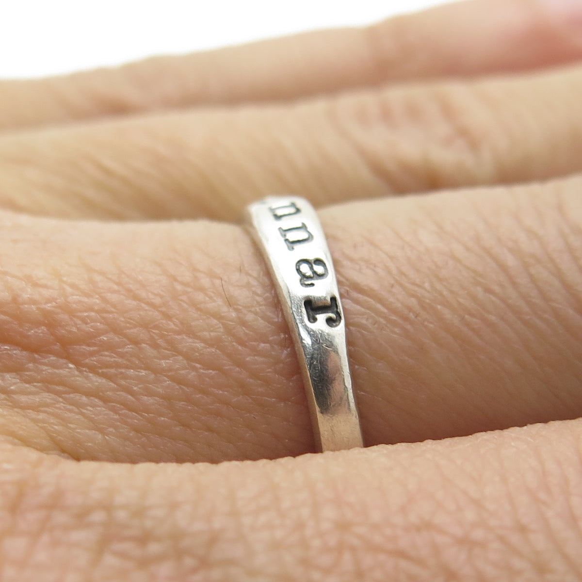 925 Sterling Silver Vintage "Gunnar" Scandinavian Name Ring Size 6.5