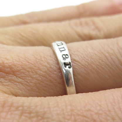 925 Sterling Silver Vintage "Gunnar" Scandinavian Name Ring Size 6.5