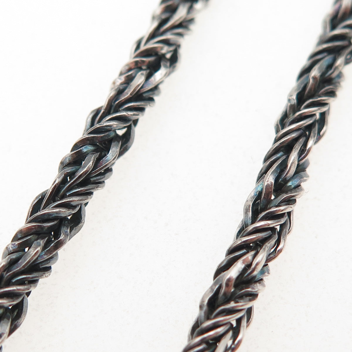 TIFFANY & CO. 925 Sterling Silver Vintage Twisted Rope Chain Necklace 16"