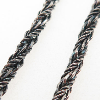 TIFFANY & CO. 925 Sterling Silver Vintage Twisted Rope Chain Necklace 16"