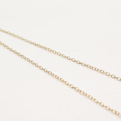 925 Sterling Silver Gold Plated Real White Diamond Leaf Rolo Chain Necklace 18"