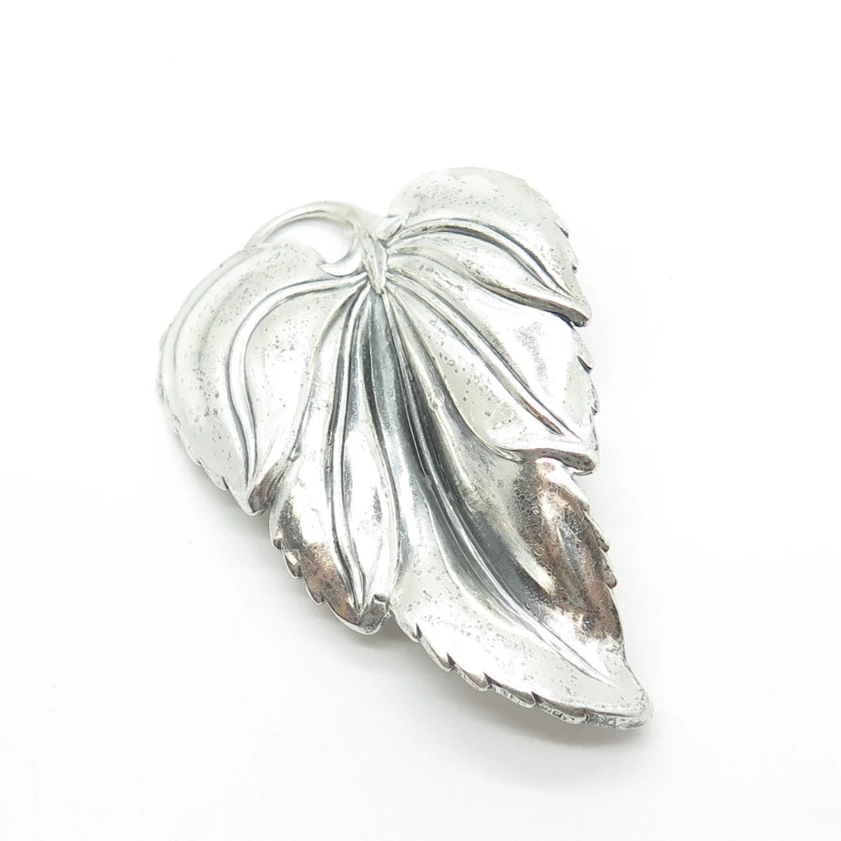 925 Sterling Silver Vintage Danecraft Leaf Floral Pin Brooch