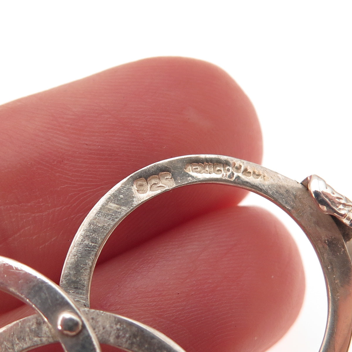 925 Sterling Silver Vintage Mexico Fede Gimmel Friendship Folding Ring Size 6.5