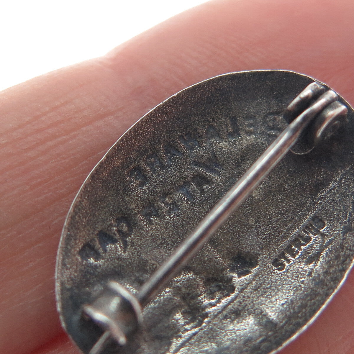 925 Sterling Silver Vintage Delaware Water Gap Oxidized Pin Brooch