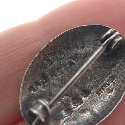 925 Sterling Silver Vintage Delaware Water Gap Oxidized Pin Brooch