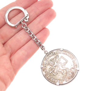 925 Sterling 720 Silver Coin Vintage 1968 Mexico 25 Pesos Olympic Games Key Fob