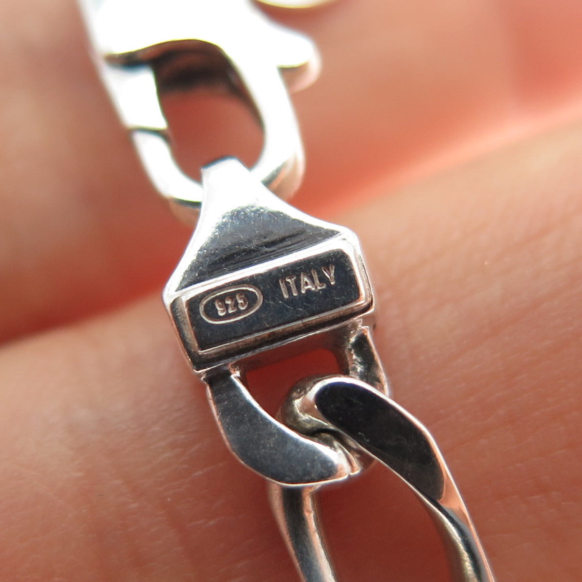 TIFFANY & CO. 18K Gold 925 Sterling Silver Vintage Curb Link Bracelet 7.25"