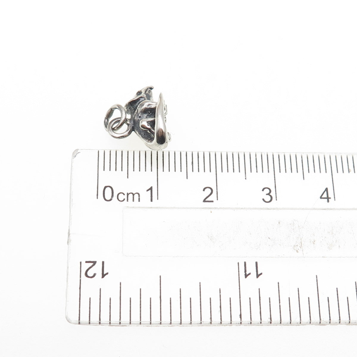 925 Sterling Silver Vintage Dinosaur Oxidized Mini 3D Charm Pendant