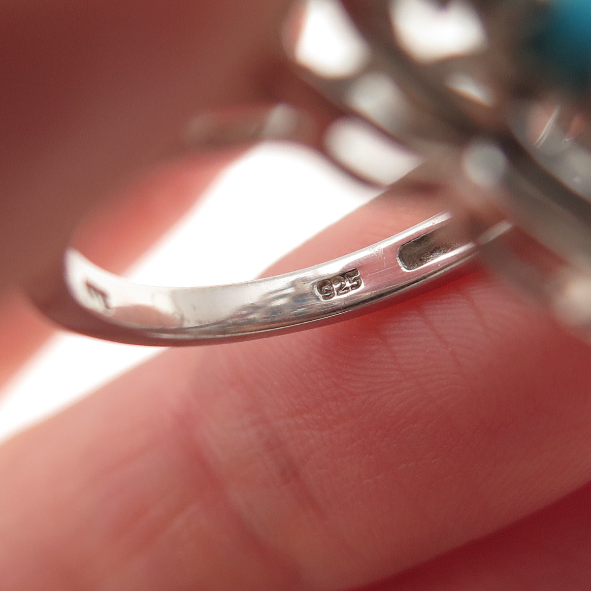 Chuck Clemency 925 Sterling Silver Real Sleeping Beauty Turquoise Ring Size 8.25