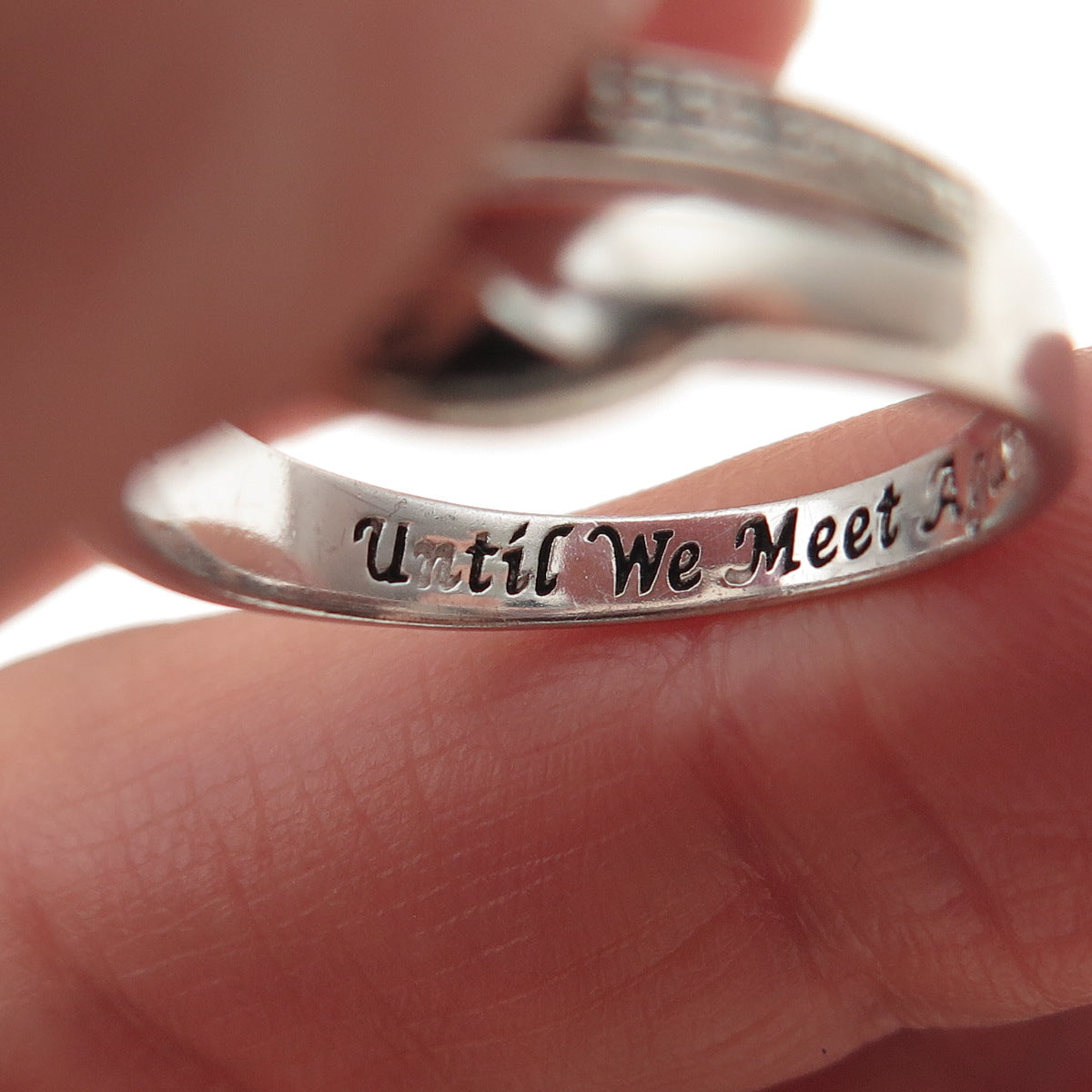 BGE Bradford 925 Sterling Silver Real Diamond Always Promise Ring Size 8.25