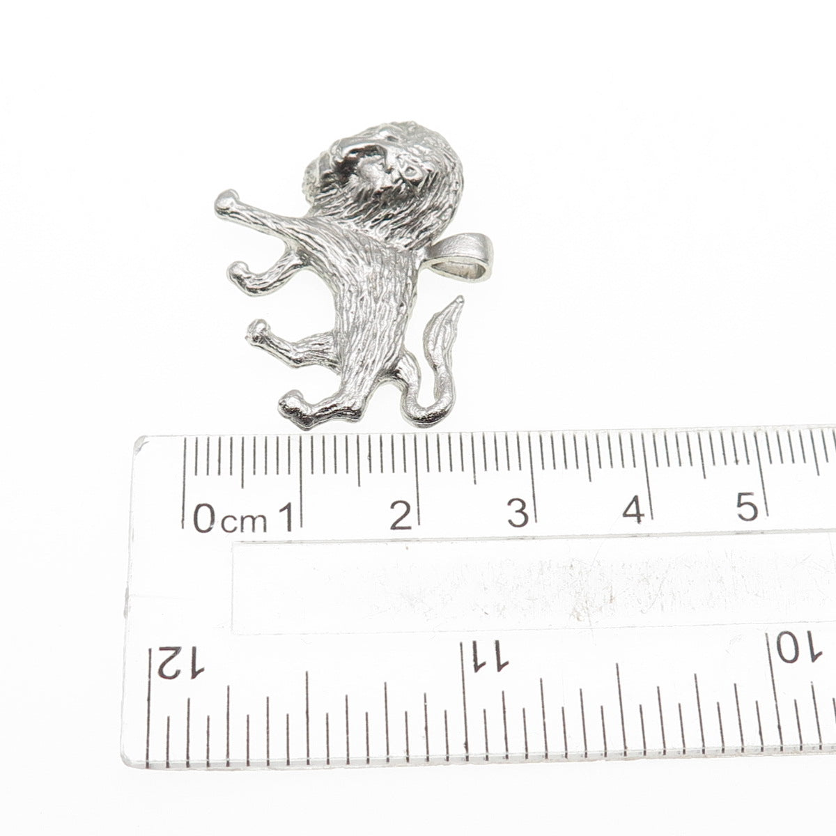 925 Sterling Silver Vintage Lion Charm Pendant
