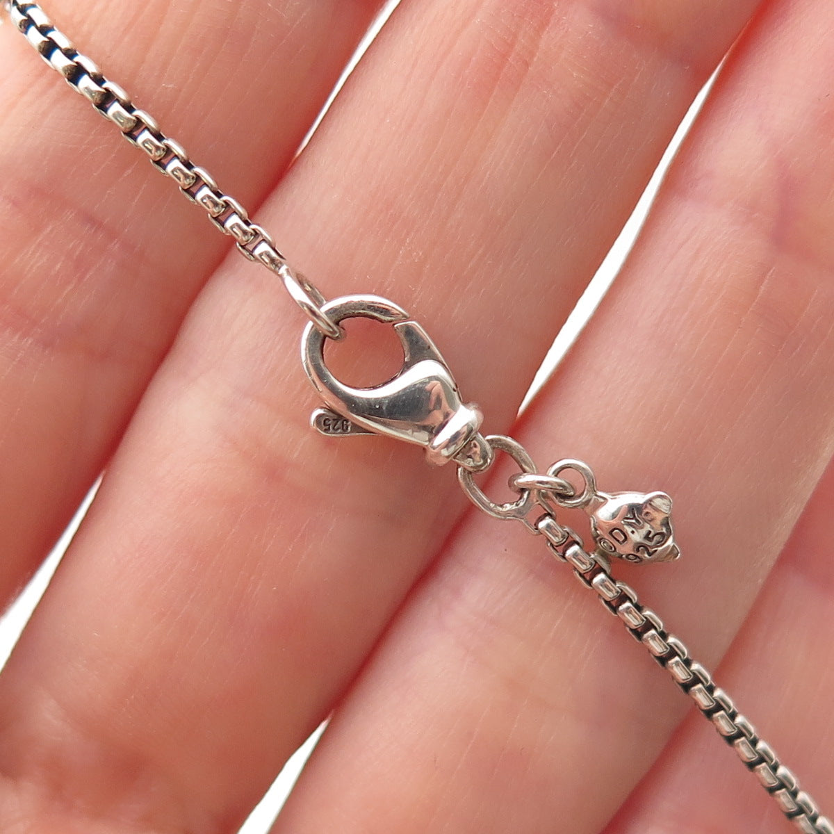 David Yurman 925 Sterling Silver 18K Gold Real Diamond Helena Necklace 16-18"