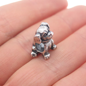 MICHAEL ANTHONY 925 Sterling Silver Italy Dog Slide Bead Charm