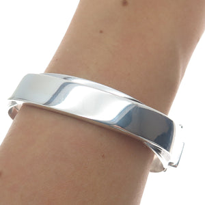 MONTBLANC 925 Sterling Silver Vintage Crisscross Bangle Bracelet 7"