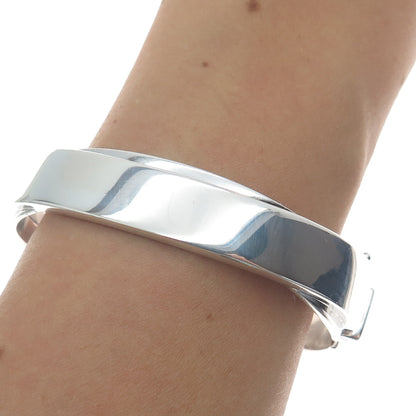 MONTBLANC 925 Sterling Silver Vintage Crisscross Bangle Bracelet 7"