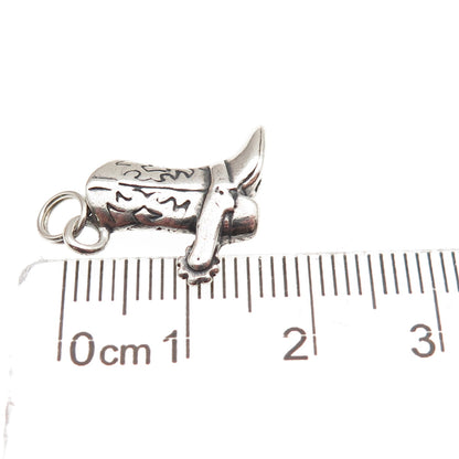Carolyn Pollack 925 Sterling Silver Vintage Cowboy Shoe Mini Charm Pendant