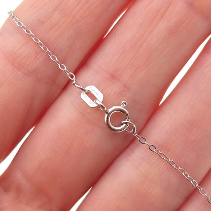 Chuck Clemency 925 Sterling Silver Real Tanzanite White Topaz Chain Necklace 20"