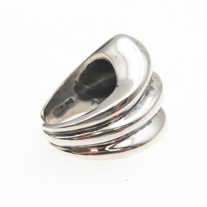 Joseph Masaniello 925 Sterling Silver Vintage Modernist Adjustable Ring Size 6.5