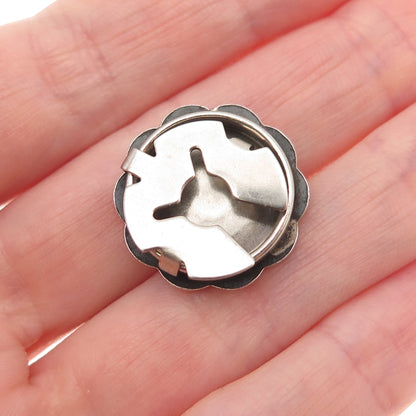 Old Pawn 925 Sterling Silver Vintage Southwestern Concho Tribal Clip Button