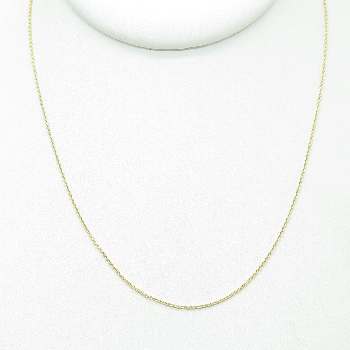 925 Sterling Silver Gold Plated Italy Cable Chain Necklace 15-16"