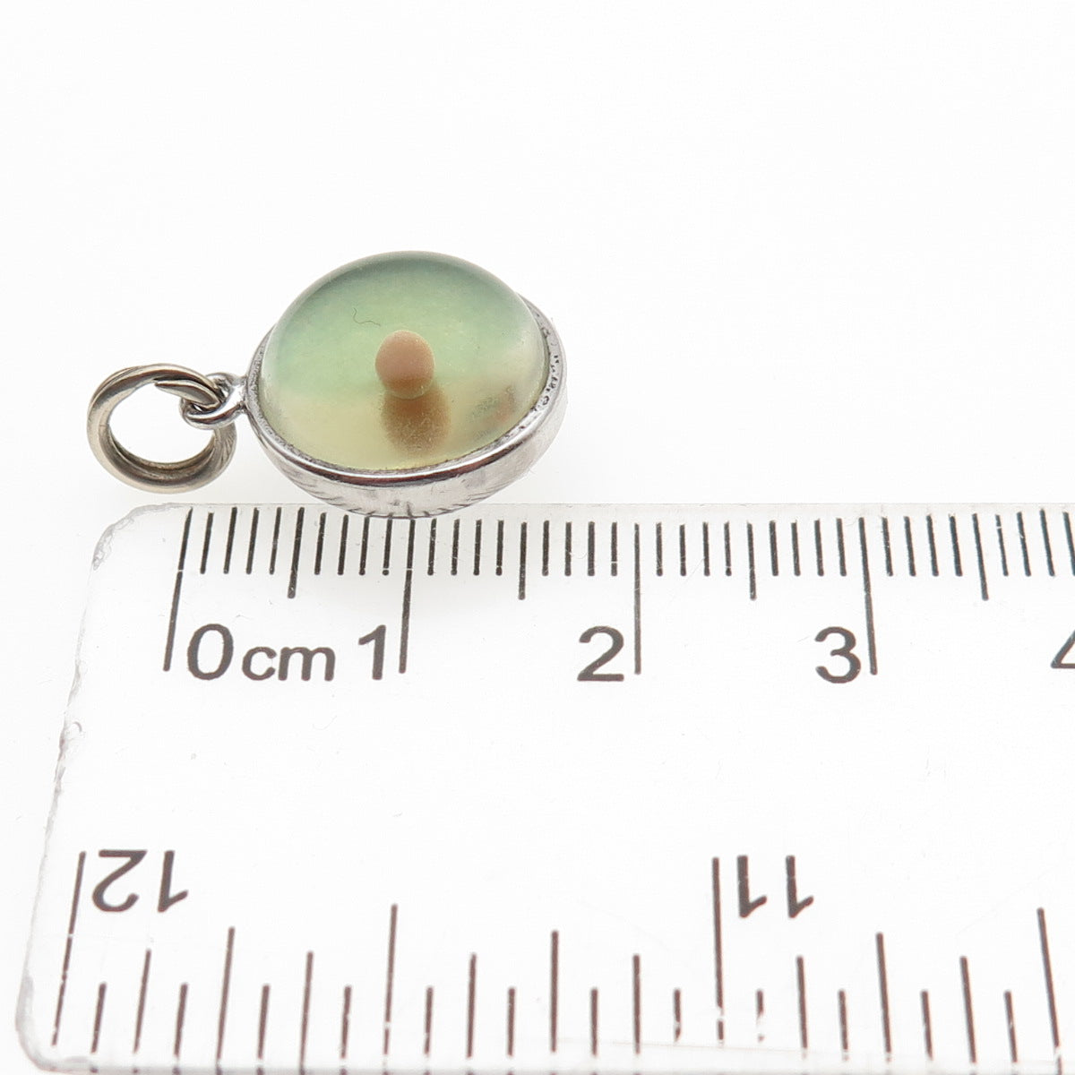 925 Sterling Silver Antique Art Deco Amulet of Faith Mustard Seed Mini Pendant