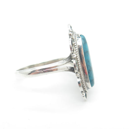 P.I.P. CUAD 925 Sterling Silver Vintage Real Bisbee Turquoise Ring Size 5.75