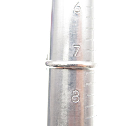 Old Pawn 925 Sterling Silver Vintage Southwestern Tyrone Turquoise Ring Size 7.5