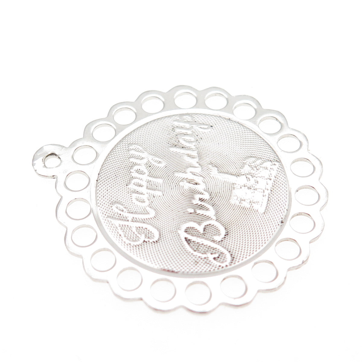 Town & Country 925 Sterling Silver Vintage Happy Birthday Charm Pendant