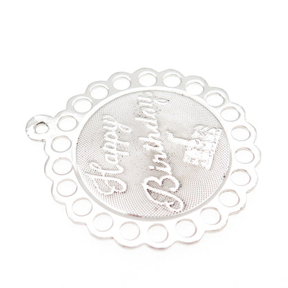 Town & Country 925 Sterling Silver Vintage Happy Birthday Charm Pendant