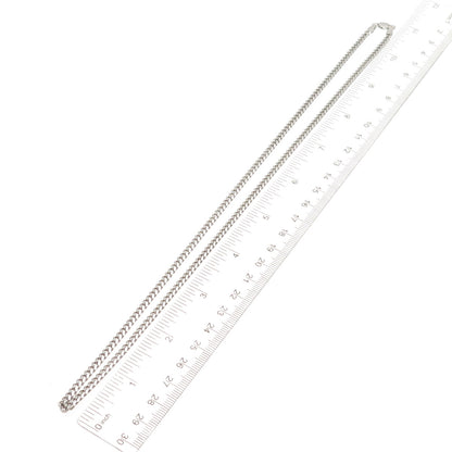 925 Sterling Silver Italy Cuban Chain Necklace 22"