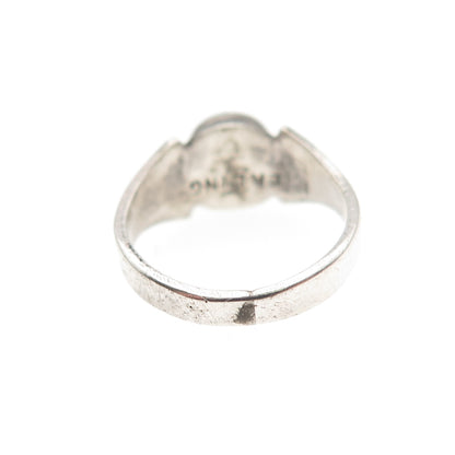 Old Pawn 925 Sterling Silver Vintage Southwestern Turquoise Baby Ring Size 0.5