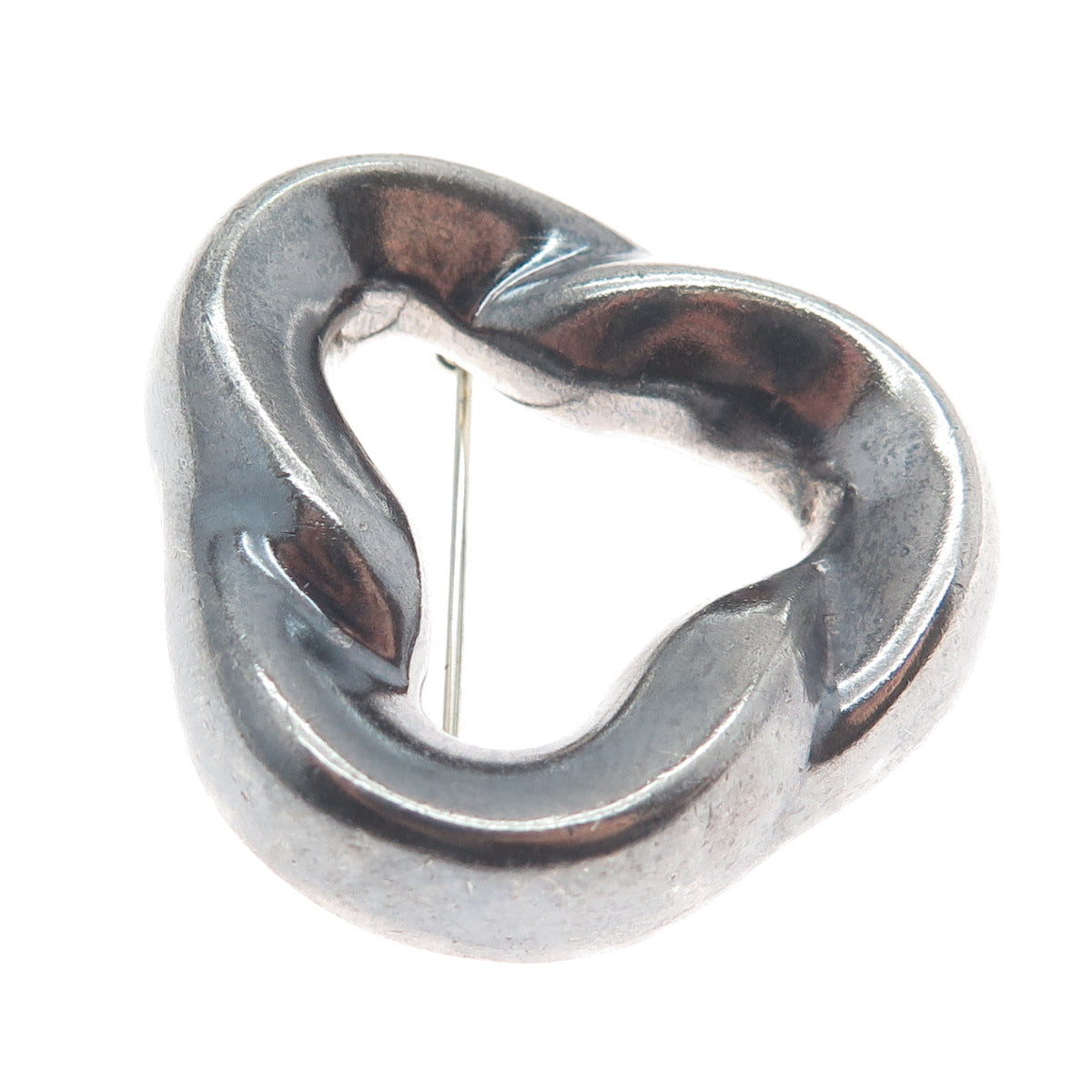 BARRA 925 Sterling Silver Vintage Trinity Oxidized Pin Brooch