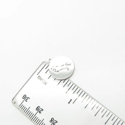 925 Sterling Silver USA Two In Town Horse Charm Pendant