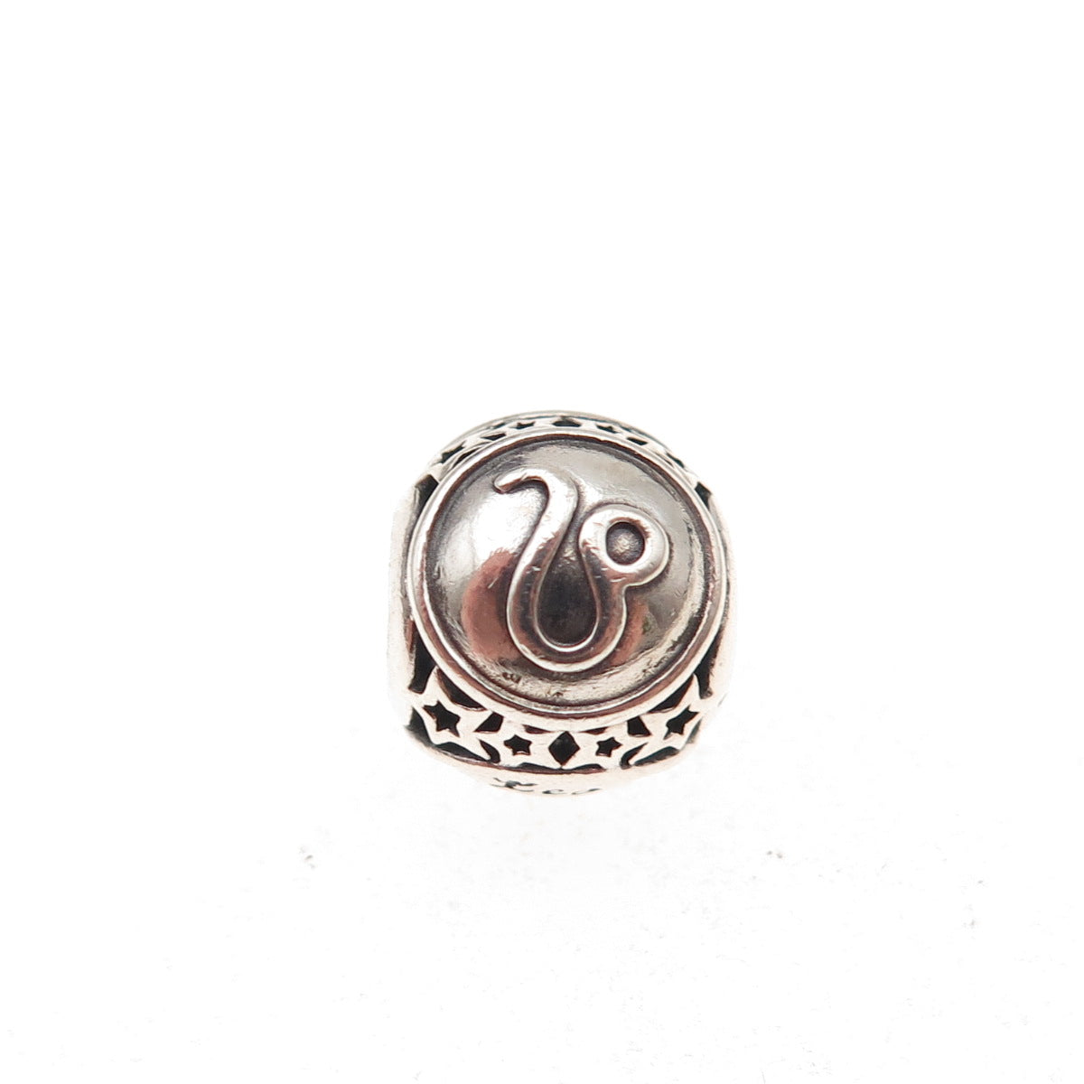 Pandora 925 Sterling Silver Leo Zodiac Sign Slide Bead Charm