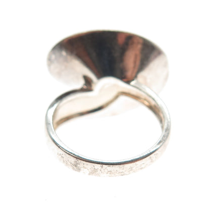 ROSS SIMONS 925 Sterling Silver Vintage Modernist Spiral Oxidized Ring Size 6.25