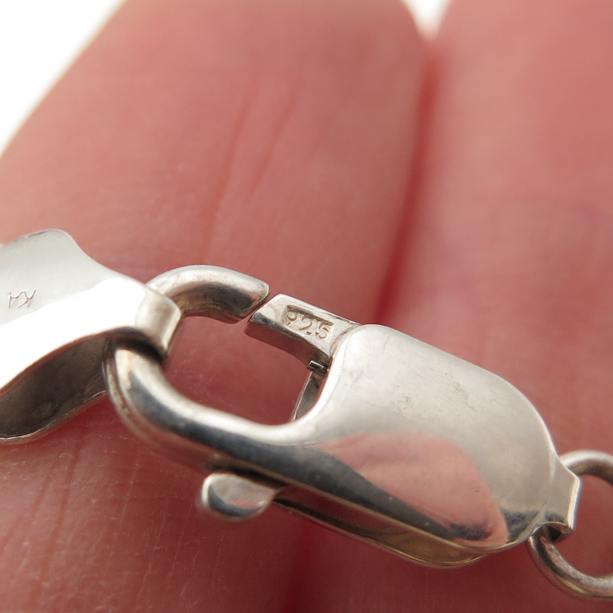 Karizia Spa KA-1772 925 Sterling Silver Vintage Italy Cuban Link Bracelet 8.75"