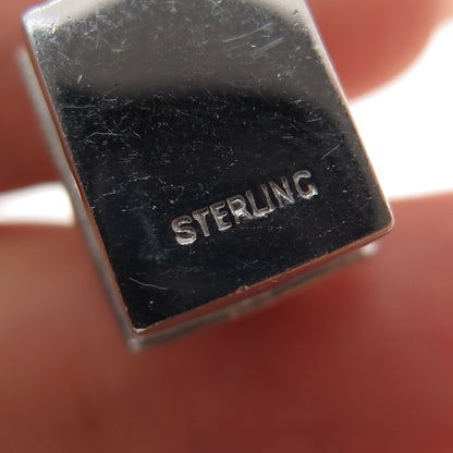 925 Sterling Silver Antique Art Deco Enamel House Minimalist 3D Charm Pendant