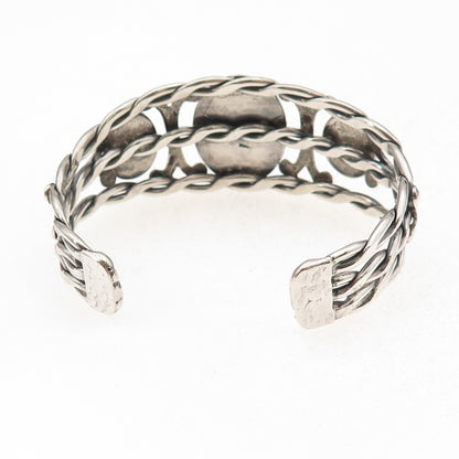 Old Pawn 925 Sterling Silver Vintage Multi-Turquoise Adjustable Bracelet 6.5"