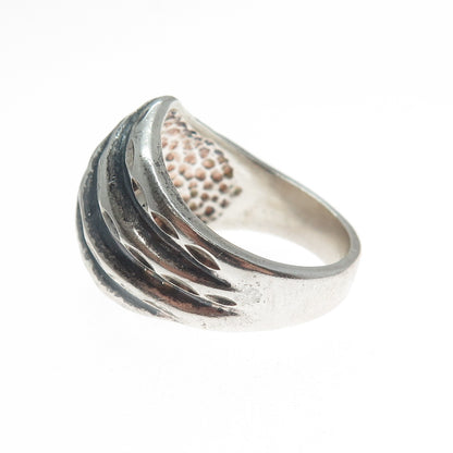 MAISELS INDIAN TRADING Sterling Silver Vintage Modernist Oxidized Ring Size 8