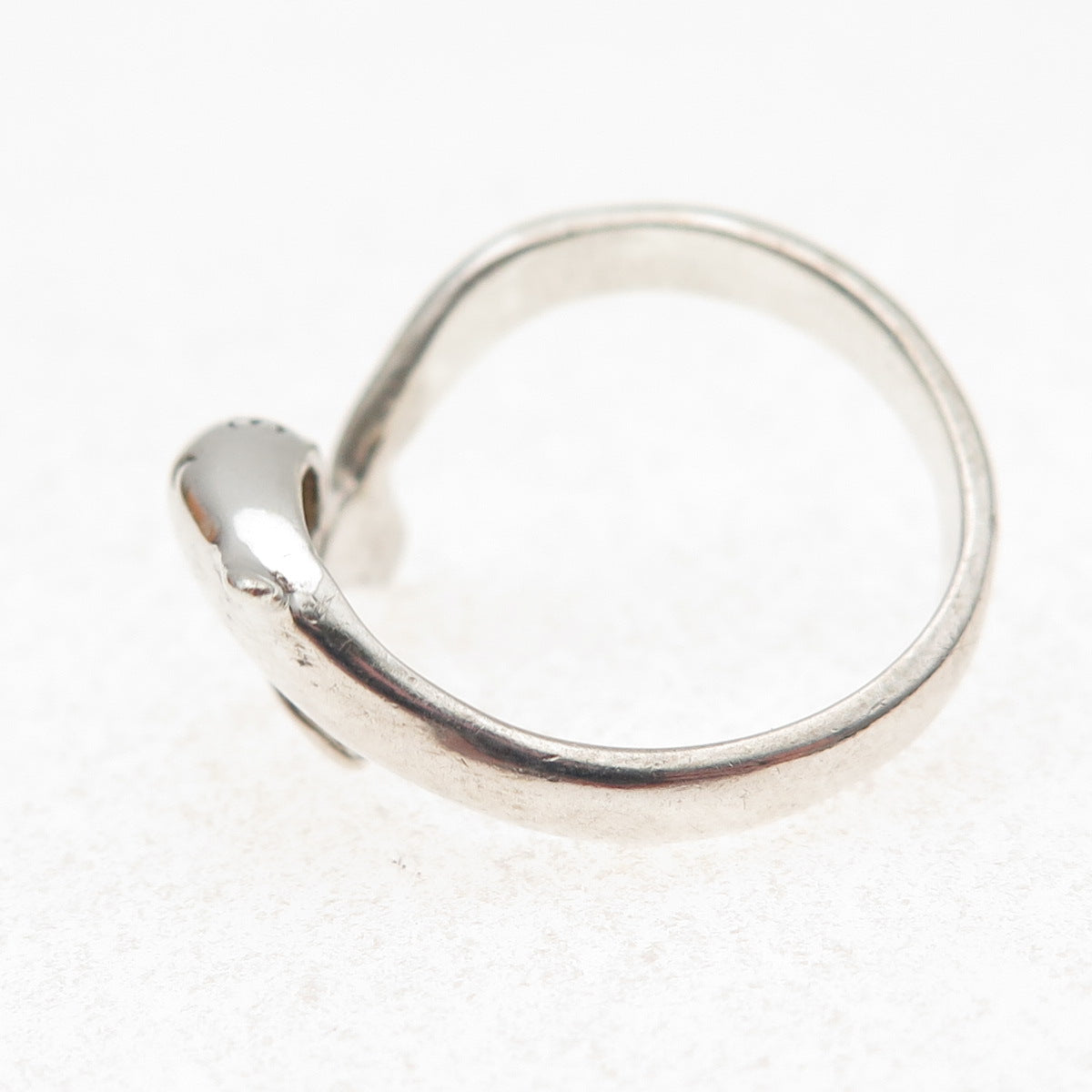 Wyland 925 Sterling Silver Vintage Dolphin Adjustable Oxidized Ring Size 8.25