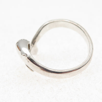 Wyland 925 Sterling Silver Vintage Dolphin Adjustable Oxidized Ring Size 8.25