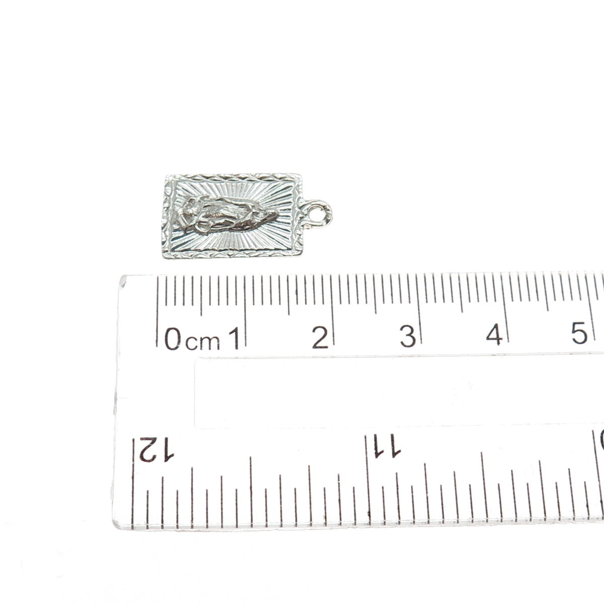 925 Sterling Silver Vintage St. Mary Miraculous Minimalist Charm Pendant