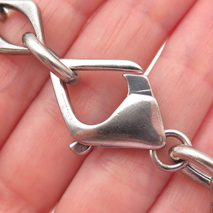 HAN 925 Sterling Silver Vintage Modernist Link Bracelet 6"