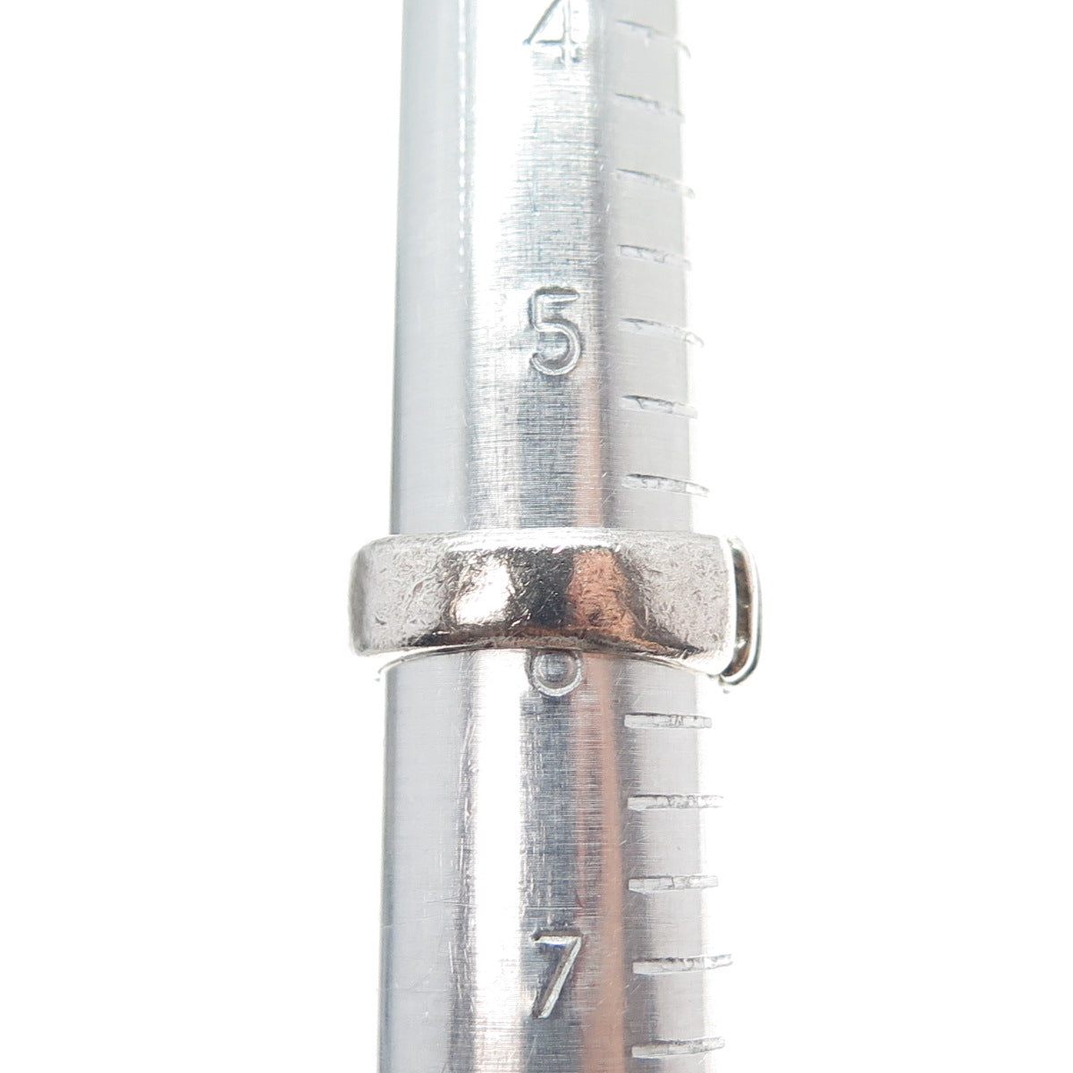 925 Sterling Silver Vintage Ribbed Oxidized Ring Size 6