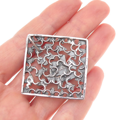 925 Sterling Silver Vintage Israel Real Carnelian Modernist Slide Pendant