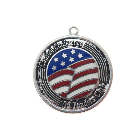 925 Sterling Silver Vintage Enamel Capitol Conference 1970 Leaders Club Pendant