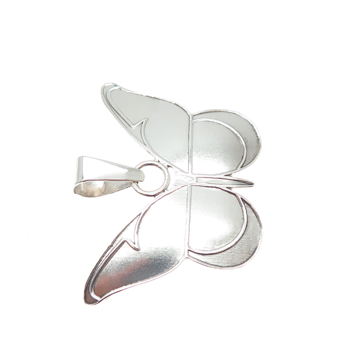 DANIELA 925 Sterling Silver Vintage Mexico Modernist Butterfly Pendant